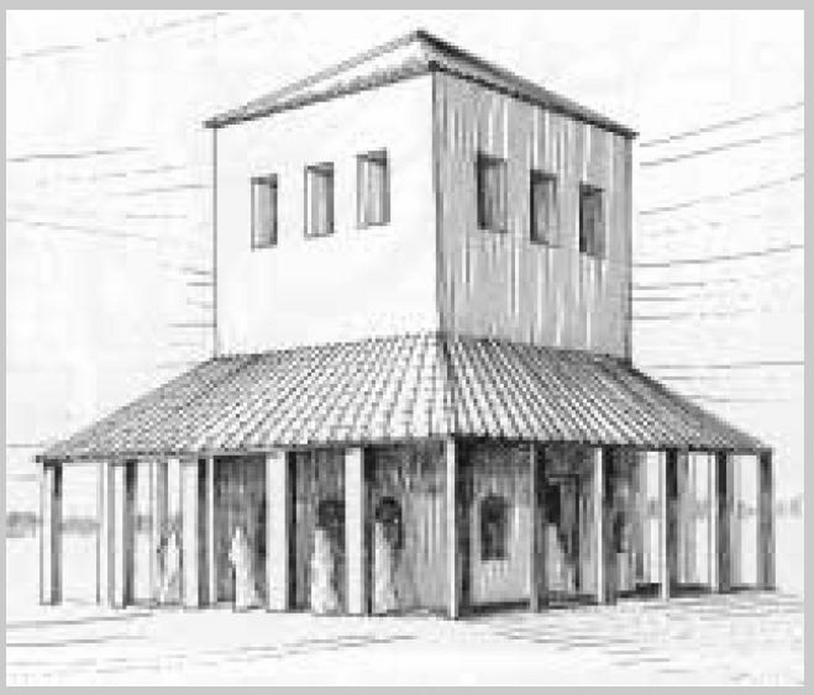 Fig. 7.1 Fanum gallo-romain, Bibracte (IIe siècle) (Guides Archéologiques de la France, Bibracte, 1997, p.76)