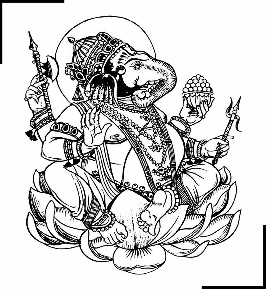 Fig. 8 Ganesh, le pourvoyeur de chance, fils de Parvati et de Shiva (Vir Singh 1995, p.63)
