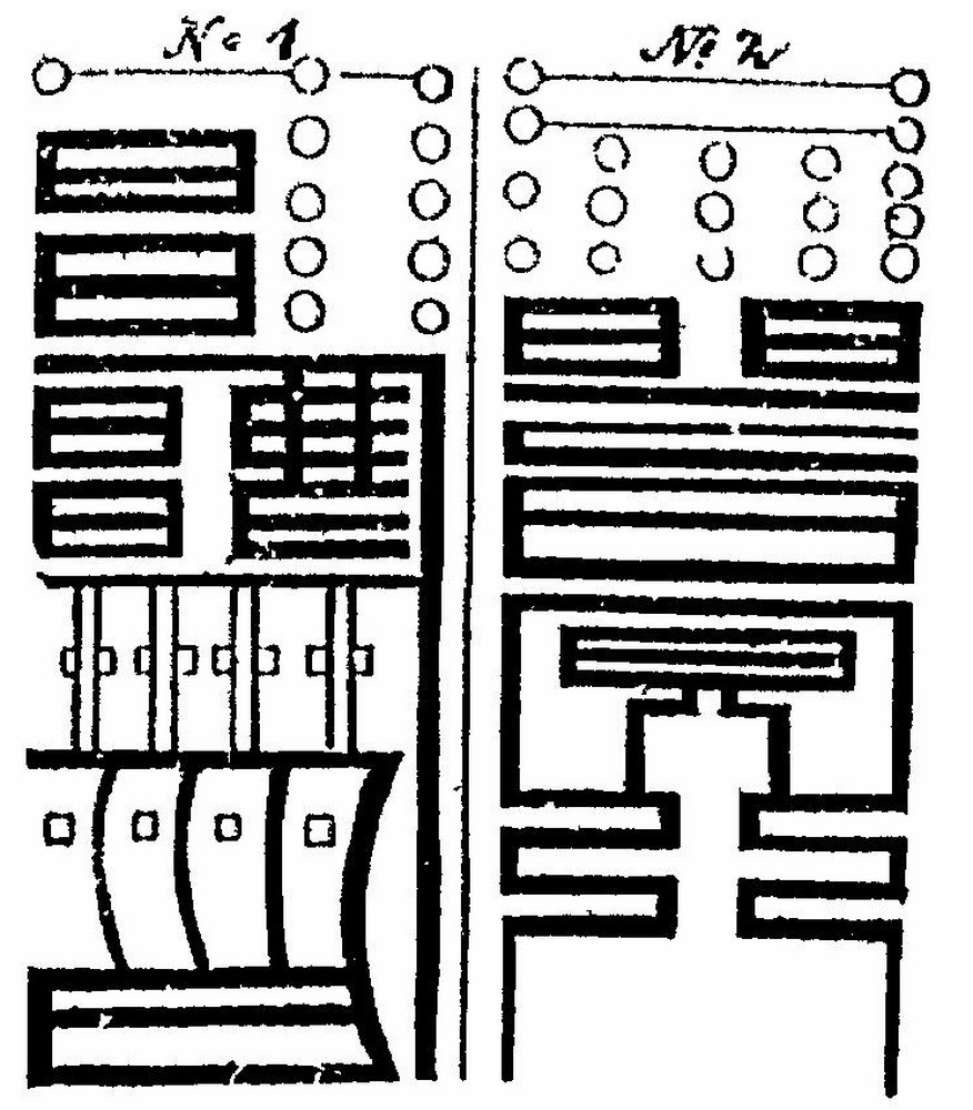 Fig. 3. — Talismans chinois : 1 Talisman pour se préseivcr des voleurs et de la calomnie. — 2 Talisman pour se preserver des châtiments corporels et de la prison. (Collection de l’auteur)