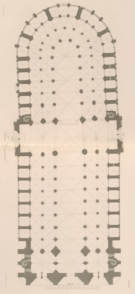 Plan de la cathédrale / Incn. / Gravure / 1853 / Getty Museum