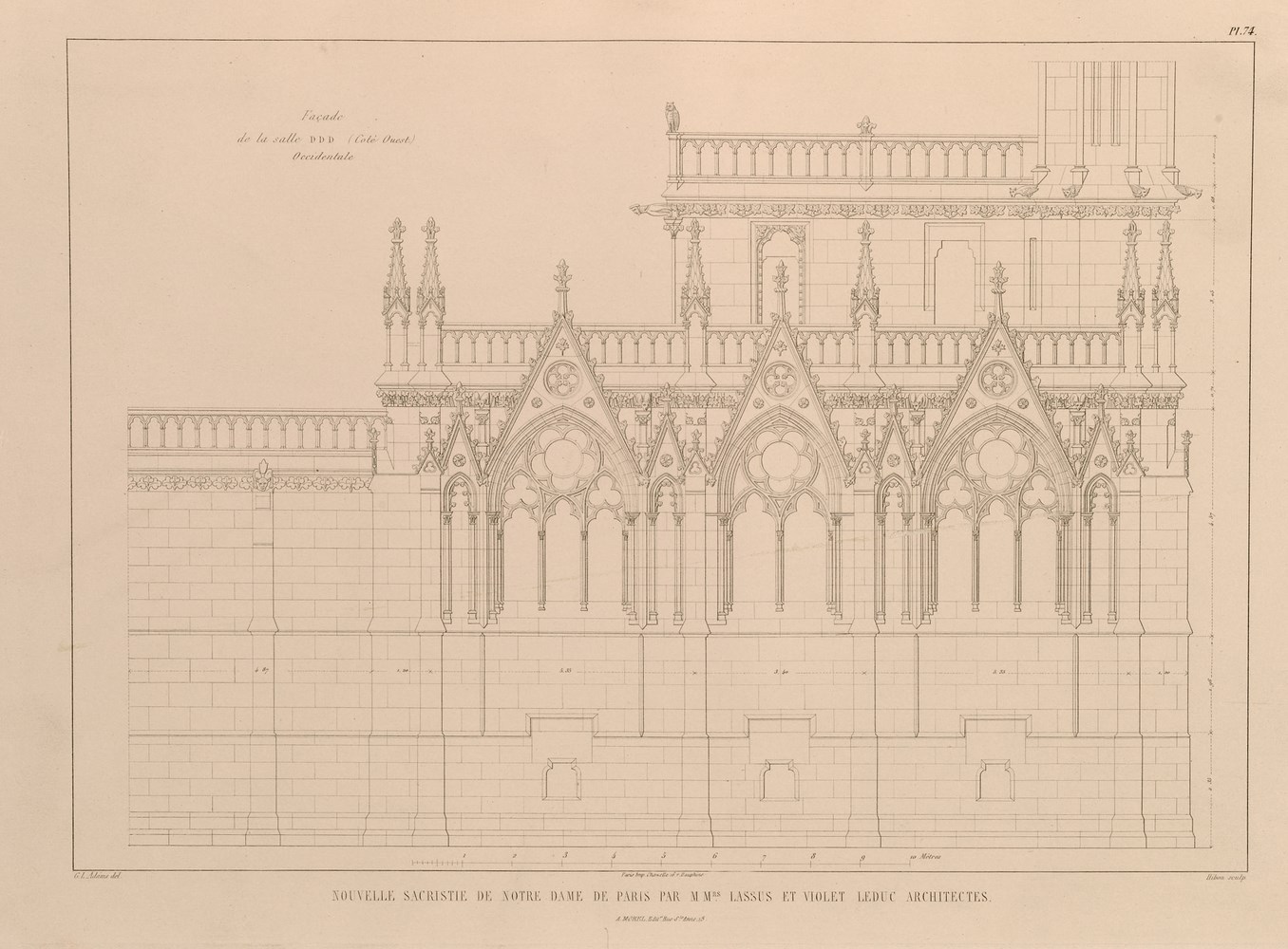 Plan de la Sacristie / Gravé par Auguste Hibon / Gravure / 1853 / Getty Museum