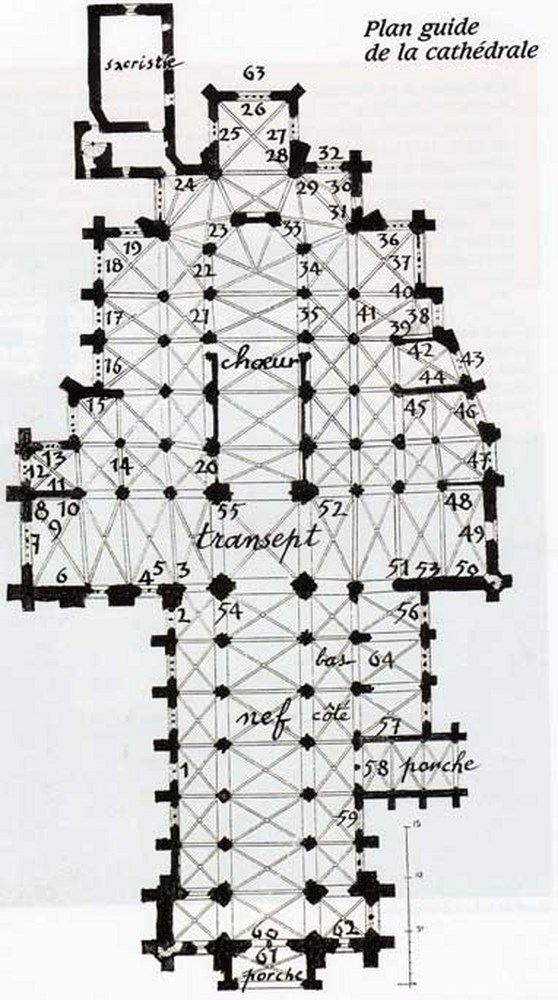 Plan de la cathédrale / incn, XIXème, crayon sur papier | incn